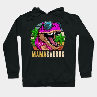 Mama Saurus Women Mother's Day T-Rex Dinosaur-Themed Party Hoodie